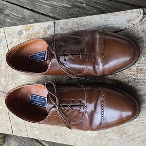 BOSTONIAN. Mens Brown Leather Derby Oxford Shoes. Size 8.5M. Good!